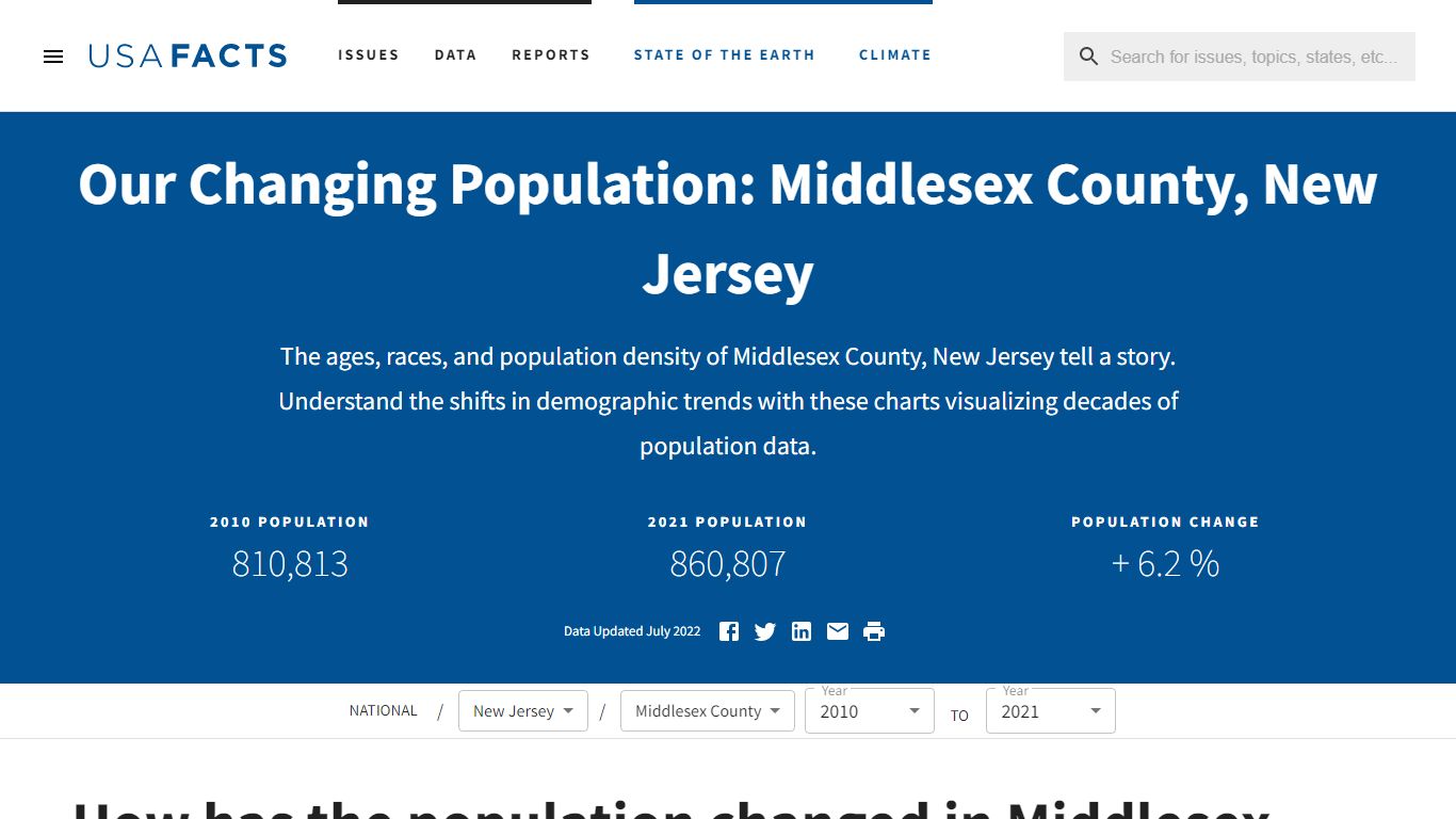 Middlesex County, NJ population by year, race, & more