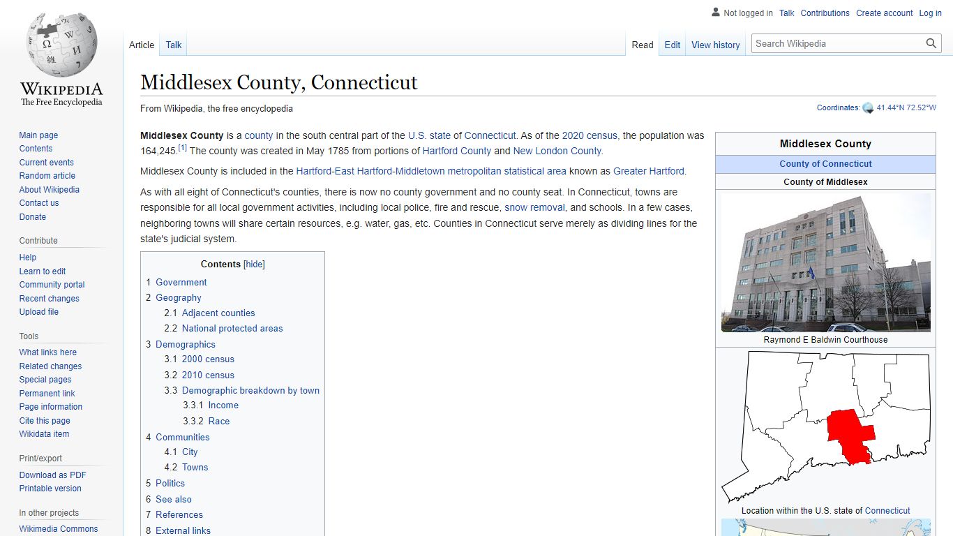 Middlesex County, Connecticut - Wikipedia