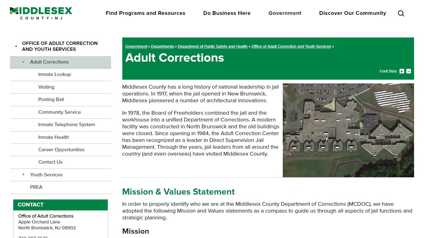 Adult Corrections | Middlesex County NJ